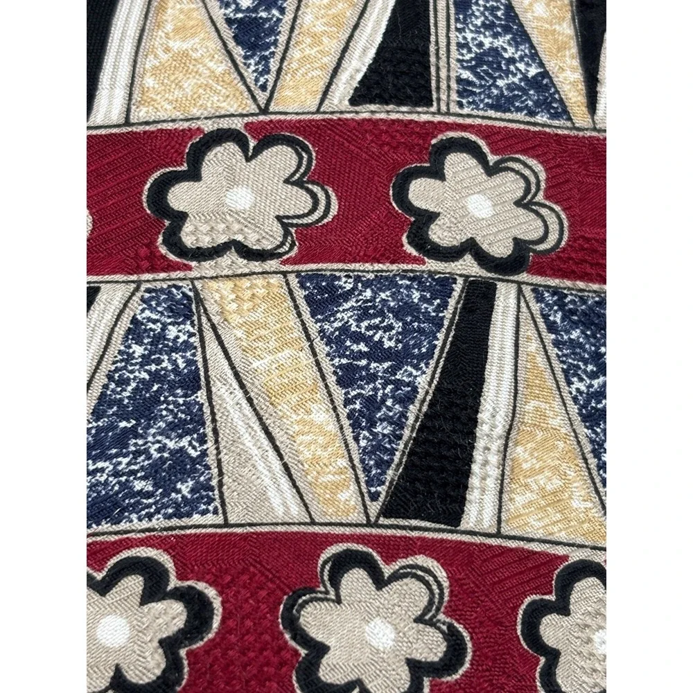 Flying Scotsman Collection 100% Silk Men's Tie Red Blue Beige Geometric Floral